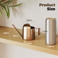 thumbnail image 2 of Small Watering Can Indoor Outdoor Plant Metal Stainless Steel Long Spoutt Flowers Watering Cans for House Garden Plants 10OZ Watering Bottle Cute Decorative for Bonsai(Bronze) - BRONZE, 2 of 6