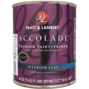 Pratt & Lambert Accolade Premium 100% Acrylic Paint & Primer Flat Interior Wall Paint, Deep Base, 1 Qt.