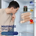 thumbnail image 5 of CAILDANL 4 Tiers Egg Holder for Fridge with 30 Egg Capacity - 2 Pack Auto Rolling Egg Storage Organizer for Refrigerator, Space Saving Egg Tray in Kitchen (Clear), 5 of 7