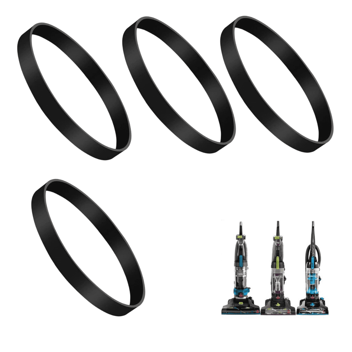 Home Times 4 Packs Replacement Belts for Bissell PowerForce Helix