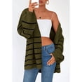 thumbnail image 6 of Women'S Oversized Cardigan Sweaters Fall Long Lantern Sleeve Knit Open Front Sweater Olive Green M, 6 of 8