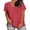 Red01, variant on AherBiu Short Sleeve Tops for Women V Neck Summer Basic Top Tees Comfy Stretch Plain Tshirt Solid Color