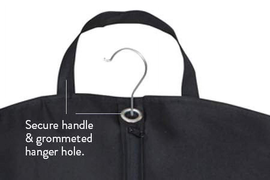 Foster-Stephens Thick, Sturdy, Long-Lasting Grey 62" Oxford Cloth Travel Bags for Storage of Clothing | Elegant Garment Bag for Coats Dresses Jackets Suits Gowns and Costumes