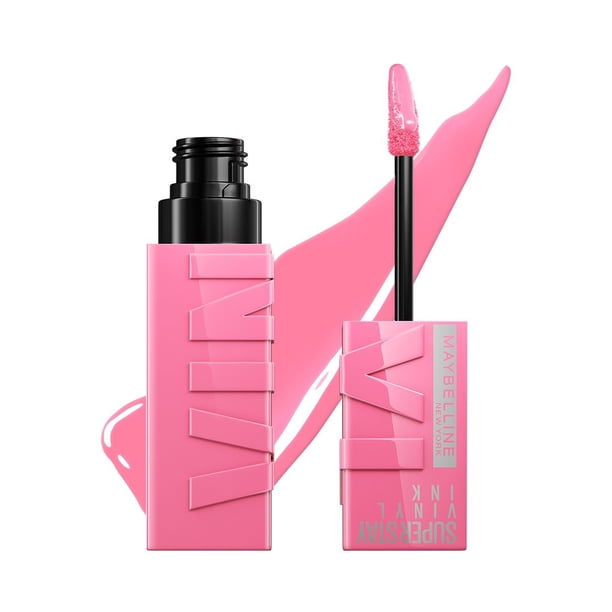 Labial líquido brillante de larga duración, Maybelline Superstay Vinyl Ink tono Upbeat, 4.2ml