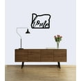 thumbnail image 2 of Oregon Home State Silhouette Solid Steel Home Decor Decorative Accent Metal Art Wall Sign, 2 of 3