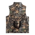 thumbnail image 5 of Garronmavis Deer Full Zip Vest Stand Collar Hunting Forests Boy Vest Size 2T Stylish Zipper Winter Sleeveless Jacket with Pockets Wind Proof Sleeveless Outwear Vests for Daily Life, 5 of 7