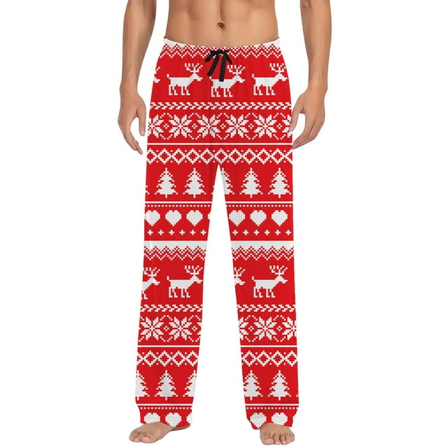 WEAIXIMIUNG Pantalon de Pyjama pour Hommes Doux Saint-Valentin Pantalon Décontracté pour Hommes Saint-Valentin Pantalon de Pyjama avec Cordon et Poches Pantalon Saint-Valentin