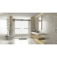 thumbnail image 3 of Kselythan Frameless Shower Door,68-72" W x 76" L Frameless Double Sliding Shower Door,SGCC Clear Tempered Glass,With Explosion-proof Film,Soft Close System,Matte Black, 3 of 8