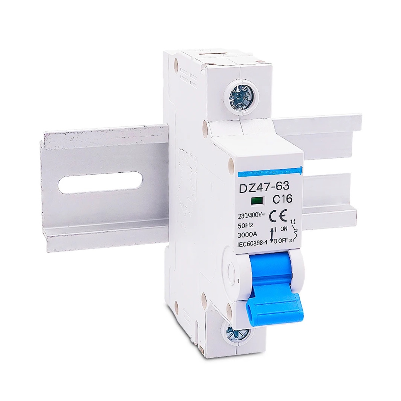 1 PCS DZ47-63 1P 16-63A Din Rail Mini Circuit Breaker Compact Miniature MCB for Home Electrical System Safety Protection
