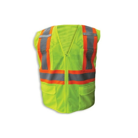 - Enguard LIME Poly Mesh FR Reflective Safety Vest, Class 2 - 2XL