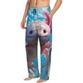 thumbnail image 6 of Sikiie Cute Underwater Axolotl Mens Pajama Pants Sleep & Lounge Pants, PJ Bottoms With elastic waistb and Pockets Small, 6 of 6