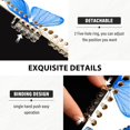 thumbnail image 4 of Wirebound Notebook Hardcover Spiral Notebooks Blue Butterfly Pattern, 60 Pages, 80 GSM, 5.7 x 8.3in, 4 of 7
