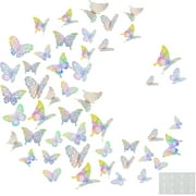 JTNero 72Pcs 3D Butterfly Wall Stickers Decorative Butterfly Wall Decal 3 Sizes 6 Patterns Butterfly Wall Stickers for Birthday Party Living Room Background
