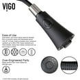 thumbnail image 6 of VIGO Milburn Stainless Steel and Matte Black Pull-Down Spray Kitchen Faucet, 6 of 9