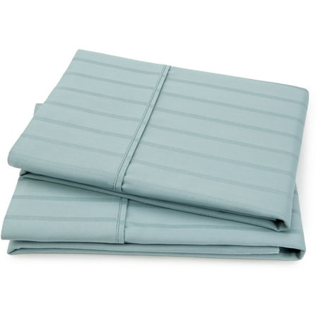 - 100% Cotton 420-Thread Count Dobby Stripe 2-Piece Pillow Case Set Collection