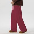 thumbnail image 1 of Ceisia Men's Wide-Leg Relaxed Sweatpants | Elastic Waist Side Layered Stripe Casual Pants (Multiple Solid Colors) Gifts, 1 of 9