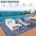 thumbnail image 4 of Outdoor Area Rug Waterproof Plastic Straw Rug, Plastic Straw RV Mat, Stain-Resistant Indoor Outdoor Carpet for Patio, Deck, Balcony, Picnic & Beach, 4 of 9