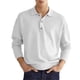 thumbnail image 2 of Top informal para hombre, cuello vuelto, botón frontal, manga larga, transpirable, Top de ajuste informal para hombre para otoño, 2 of 6