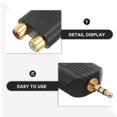 thumbnail image 3 of TABLETREANDS 2Ud Adaptador Splitter Auxiliar Trs 3.5mm A Doble Av Con Metálico Para Señal Estable, 3 of 7