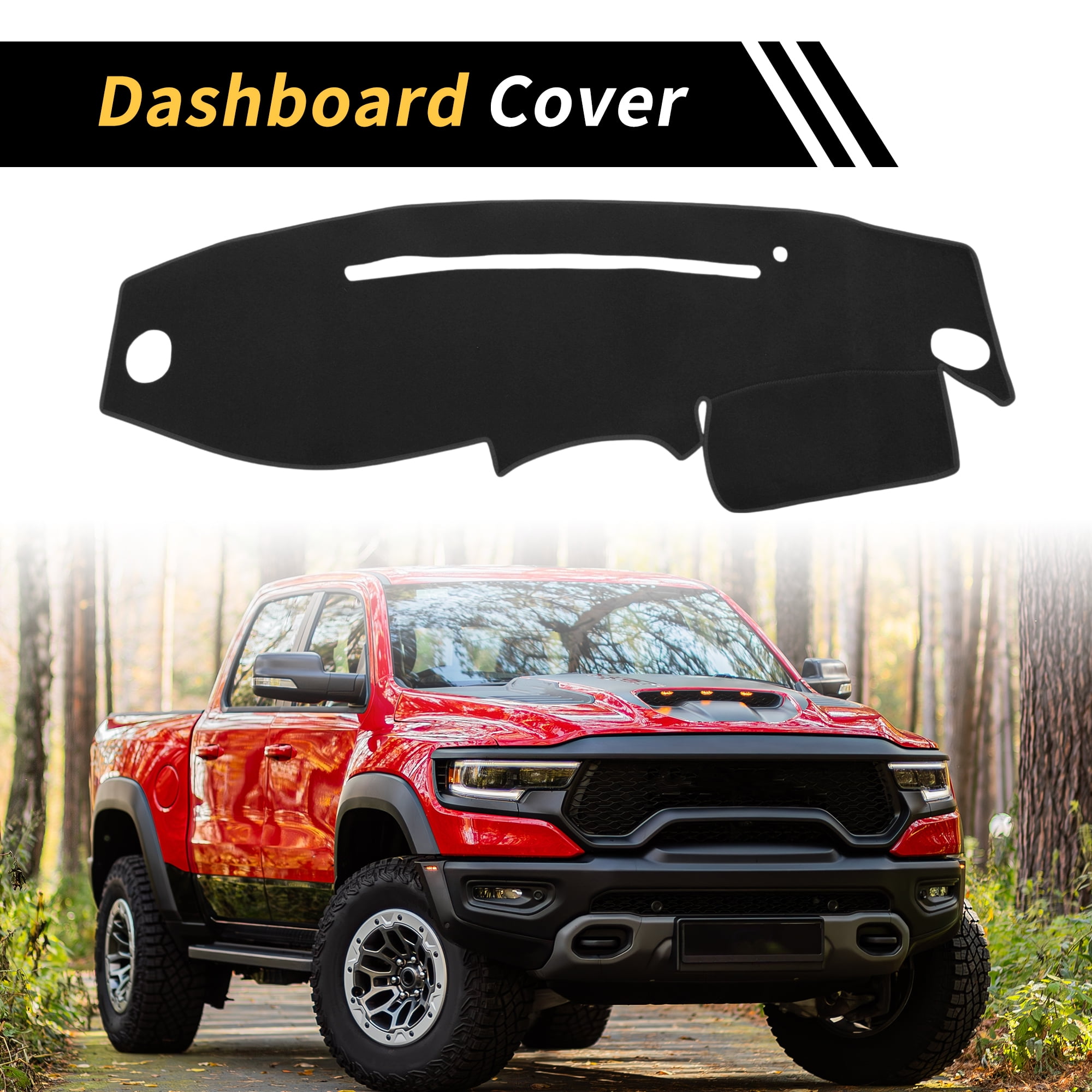 Unique Bargains Dash Cover for Ford for Ranger 1995-2011 Dash Board Mat Non-Slip Dash Cover Mat Pad Polyester Center Console Dashboard Cover Pad Carpet Black