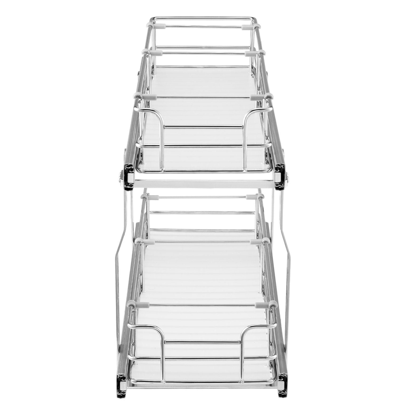 Pull Out Cabinet Organizer 8.5"x21", Slide Out Pantry Shelves, Steel Roll Out Drawers, Under Sink Storage, 10"x22" Install Size, Adjustable Dividers