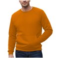 thumbnail image 6 of Atogsazn Men's Sherpa Lined Sweatshirts Fleece Pullover Long Sleeve Basic Sweatshirt Warm Crewneck Winter Clothes Tops 03-Orange XXL Fashion, 6 of 9