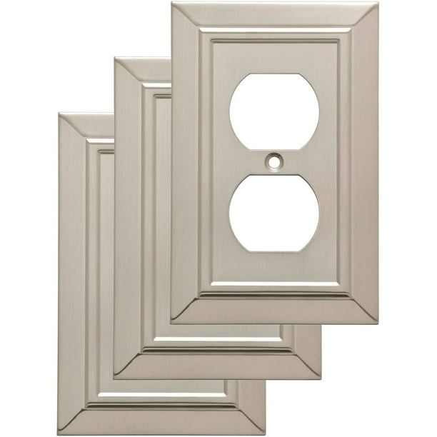 Franklin Brass Classic Architecture Single Duplex Wall Plate in Satin