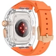 thumbnail image 3 of VeveXiao Transparent Designer Rugged Case with Band Compatible with Apple Watch Ultra 2 49mm bands,Luxury Crystal Clear Military Protective Cover Bumper Tactical for iWatch Ultra 49mm Men Women Strap, 3 of 8