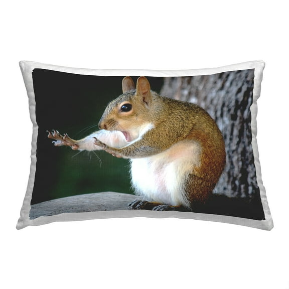 Stupell Industries Funny Squirrel Pose Decorative Printed Throw Pillow, 14 x 20