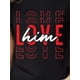thumbnail image 2 of 1pc-Love Him And Love Her Couple Matching Shirt, Valentines Couple Shirt, Love Him Shirt, Love Her Shirt, Matching Love Shirt, Valentine Sweater -180g 100% cotton one-sided printed crew neck short sl, 2 of 5