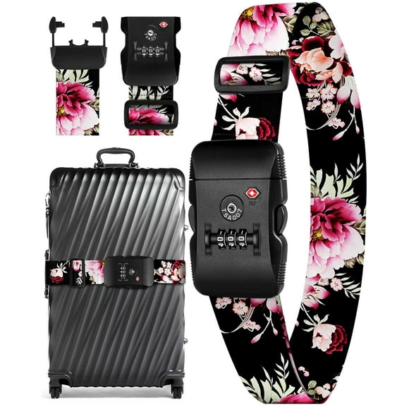 Correas de equipaje Slohif TSA Lock para maletas Blossom