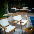 thumbnail image 2 of Teak Wood Paris Outdoor Patio Lounge and Dining Chair, A-Grade Teak with White Webbing, 2 of 5