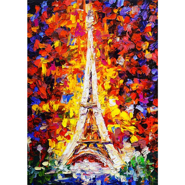 Pintura de diamante (DB6358) Cuadrado DIY Torre Eiffel 5D Imagen de diamantes de imitación 30x40cm Hugtrwg Para estrenar