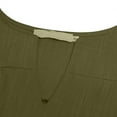 thumbnail image 4 of JUNWELL Robes en Coton et Lin pour Femmes Grande Taille Manches Courtes Col en V Été Robe T-Shirt Ample Unie, 4 of 8