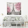 thumbnail image 5 of GZHJMY Eiffel Tower Pink Tree Tapestry Aesthetic Tapestries for Bedroom Multi Color 60" x 51" Inches Gift Decor, 5 of 6