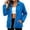Blue, variant on Womens Polar Fleece Jackets with Pockets- Fall Casual Loose Fit Lightweight Long Sleeve Stand Collar Zip Up Coats Khaki Size L
