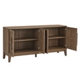 thumbnail image 4 of Carolayne 60-Inch Sideboard Buffet Cabinet, Modern Storage Console Table with 4 Doors For Dining Room Living Room, Light Walnut, 4 of 9