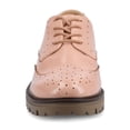 thumbnail image 6 of Journee Womens Claudiya Lug Outsole Almond Toe Oxford, Widths Available, 6 of 9