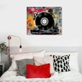 thumbnail image 4 of Nawypu Music Wall Art Retro Hip Hop Wall Decor Graffiti Wall Decor Record Player Painting Print on Canvas Colorful Picture Print on Canvas for Bedroom Living Room Easy to Hang, 4 of 4