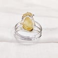 thumbnail image 5 of Natural Citrine Ring, Rough Citrine Gemstone Ring, November Birthstone, 3 Plain Band, 925 Sterling Silver, Womens Ring, Christmas, Thanksgiving, Handmade, Statement Jewelry, Rough Gemstone Jewelry, 5 of 5