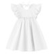 thumbnail image 1 of Vestido LYXIOF para niña pequeña, algodón y lino, volantes, color blanco, 130 cm, 1 of 2