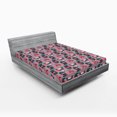 thumbnail image 2 of Ambesonne Old School Fitted Sheet, American Tattoo Artwork, California King, Coral Charcoal Grey, 2 of 5