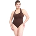thumbnail image 2 of Valcatch Women's Sexy Sleeveless Halter V Neck Backless Leotard Bodysuit Tops S-3XL, 2 of 8