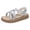 E012-Gray, variant on hengsof Girls' Open Toe Princess Beach Sandals Non Slip Soft Sole Summer Casual Flat Shoes Children's Fashion Sandals
