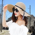 thumbnail image 4 of NIBOLOG Women Sun Hat Wide Brim Sunscreen Washable Friendly to Skin Beach Hat Fashion Accessory, 4 of 8