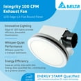 thumbnail image 2 of Delta Breez Integrity 100 CFM Exhaust Fan, LED Edge-Lit Flat Round Panel, White, 2 of 11