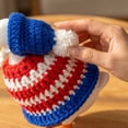 thumbnail image 5 of 4th of July Desk Goose Outfits Independence Day 7 Inch Mini Patriotic Desktop Goose Knitted Clothes with Hat for Magnetic Goose Statues Holiday Decor, 5 of 5