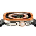 thumbnail image 2 of for Apple Watch Ultra 2 / Ultra Screen Protector 49mm - 9H Tempered Glass + Titanium Alloy Frame [Stay Original] Waterproof HD Glass Film for iWatch Ultra 49mm,Orange, 2 of 6