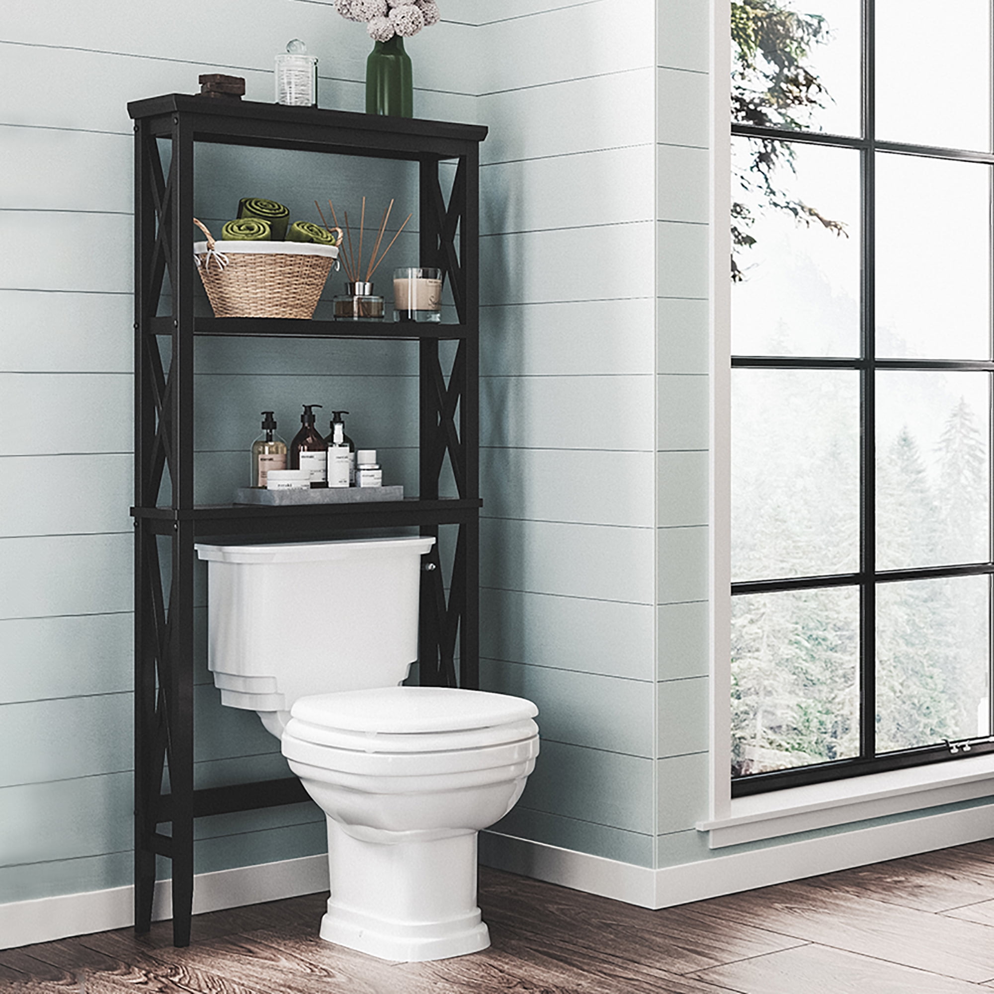 Riverridge X Frame Bath Collection Spacesaver Espresso Walmart Com Walmart Com