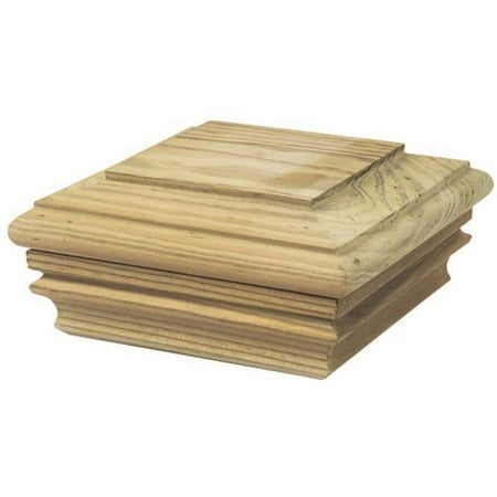 Waddell 4 in. H X 4 in. L Prefinished Brown Pine Exterior Post Top